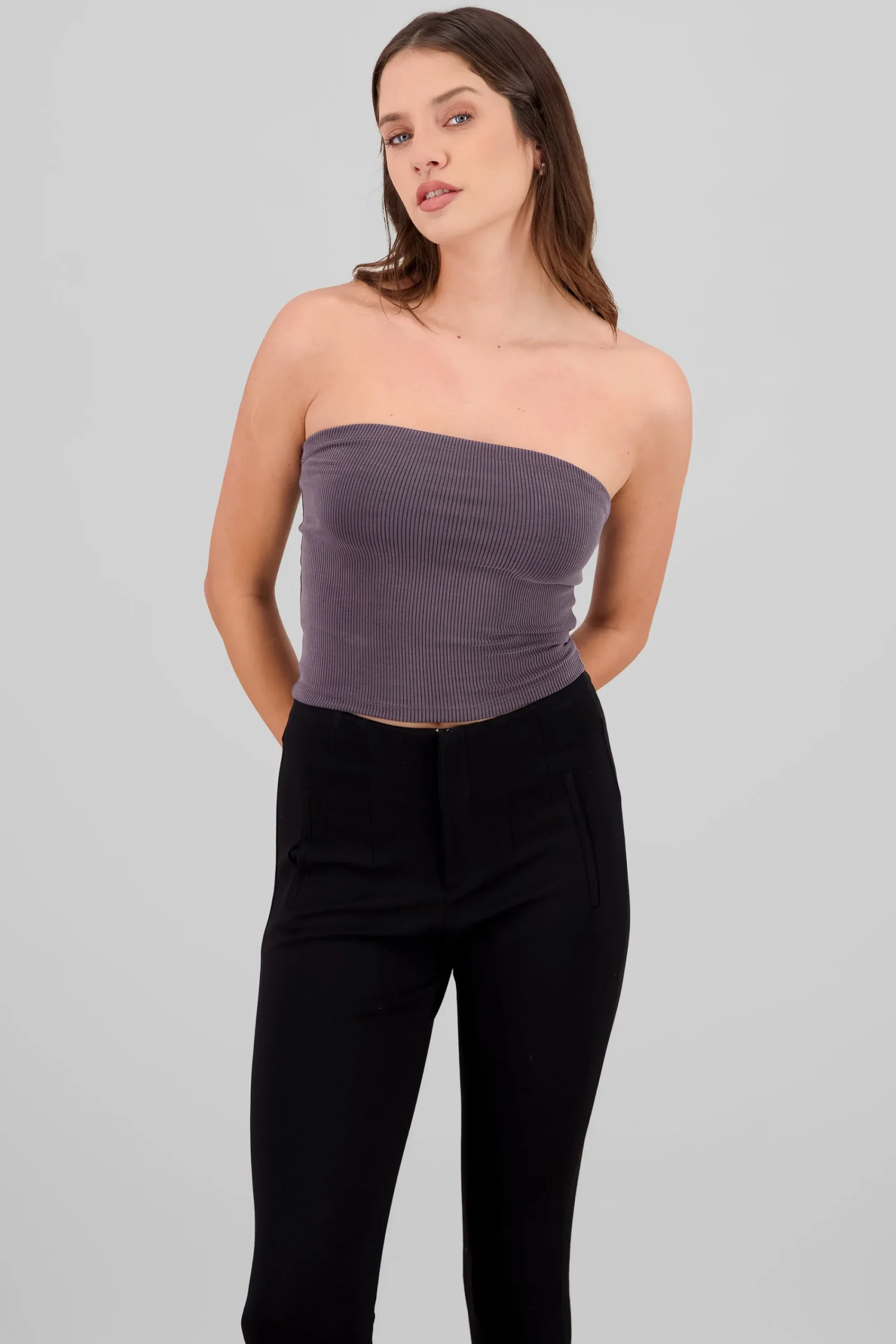 Shasa Ribbed Bandeau Top