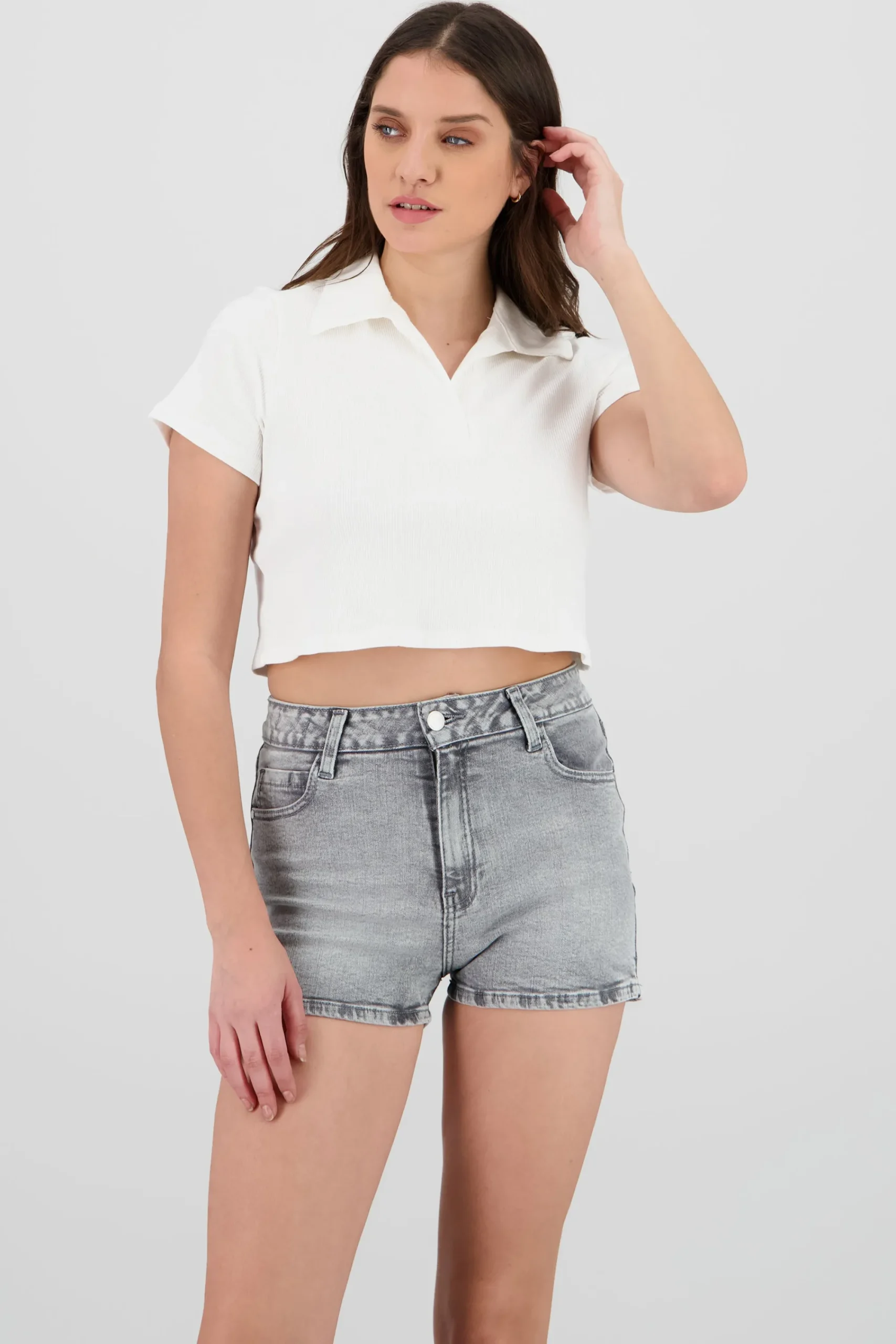 Shasa Ribbed Boxy T Shirt