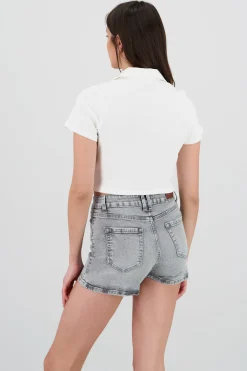 Shasa Ribbed Boxy T Shirt