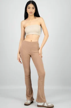 Shasa Ribbed Flared Leggings