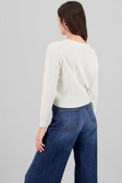 Shasa Ribbed Knit Buttoned Cardigan