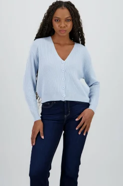 Shasa Ribbed Knit Buttoned Cardigan