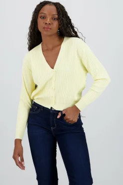 Shasa Ribbed Knit Buttoned Cardigan
