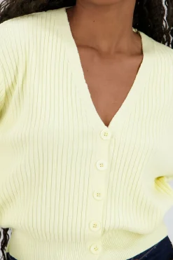 Shasa Ribbed Knit Buttoned Cardigan