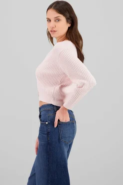 Shasa Ribbed Knit Buttoned Cardigan