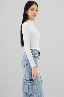 Shasa Ribbed Long Sleeve Top
