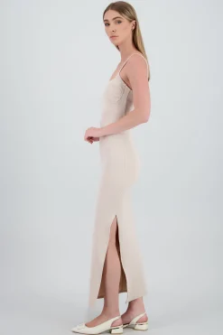 Shasa Ribbed Midi Dress with Cups