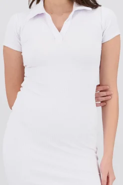 Shasa Ribbed Polo Dress