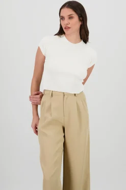 Shasa Ribbed Short Sleeve Knit Top