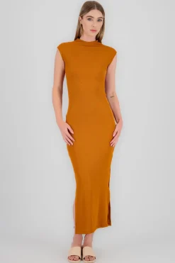 Shasa Ribbed Short Sleeve Maxi Dress
