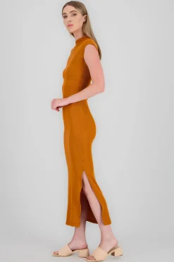 Shasa Ribbed Short Sleeve Maxi Dress