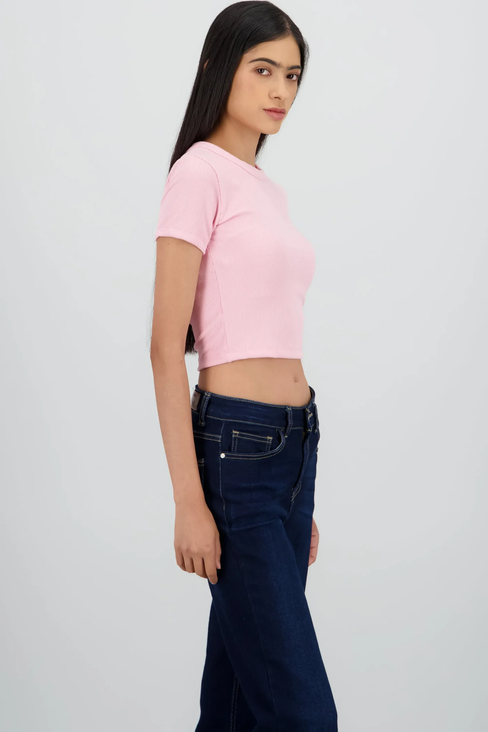 Shasa Ribbed Short Sleeve Top