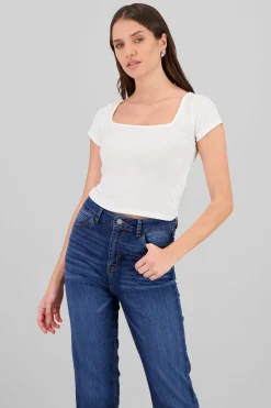 Shasa Ribbed Short Sleeve Top