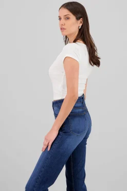Shasa Ribbed Short Sleeve Top
