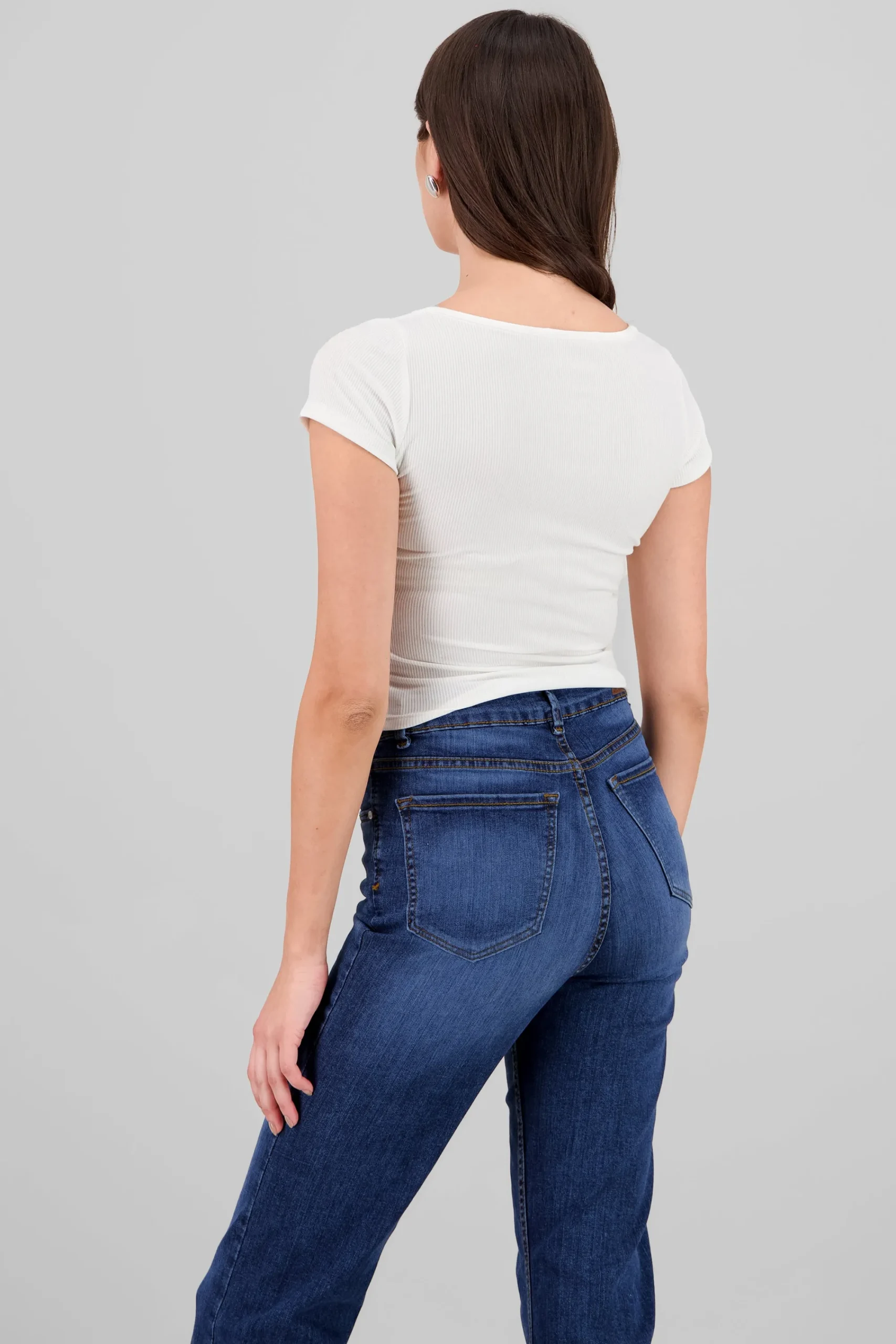 Shasa Ribbed Short Sleeve Top