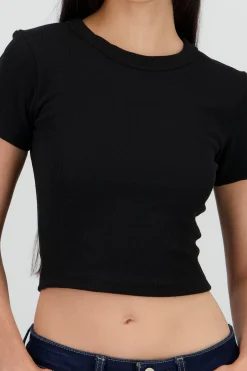 Shasa Ribbed Short Sleeve Top
