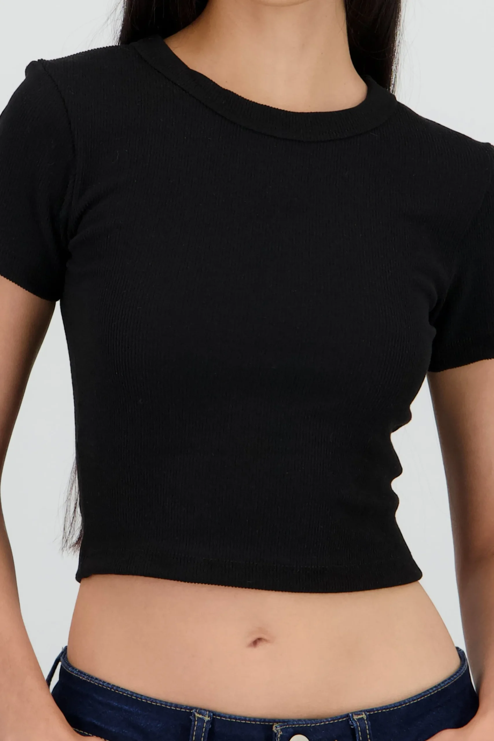 Shasa Ribbed Short Sleeve Top