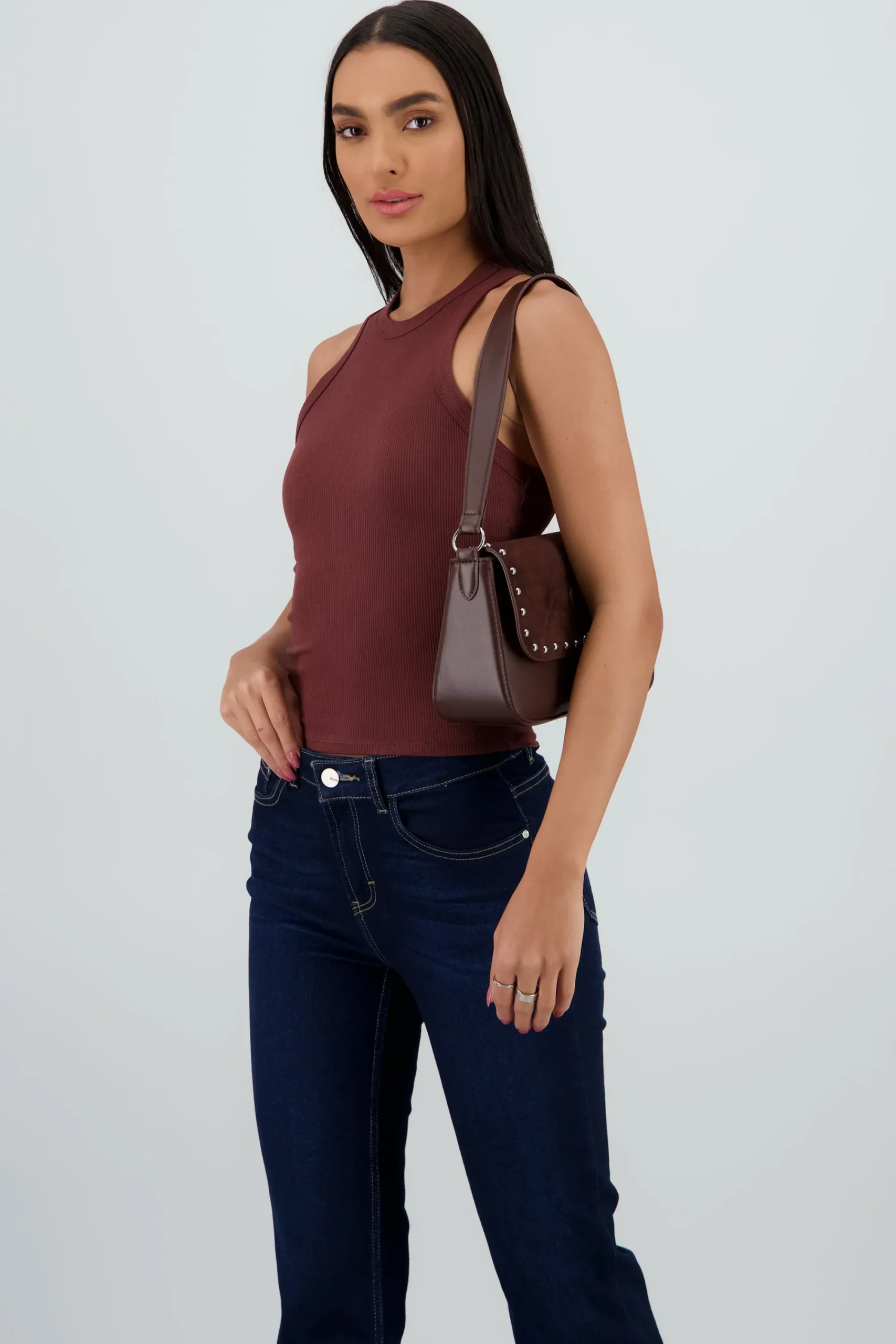 Shasa Ribbed Sleeveless Long Top