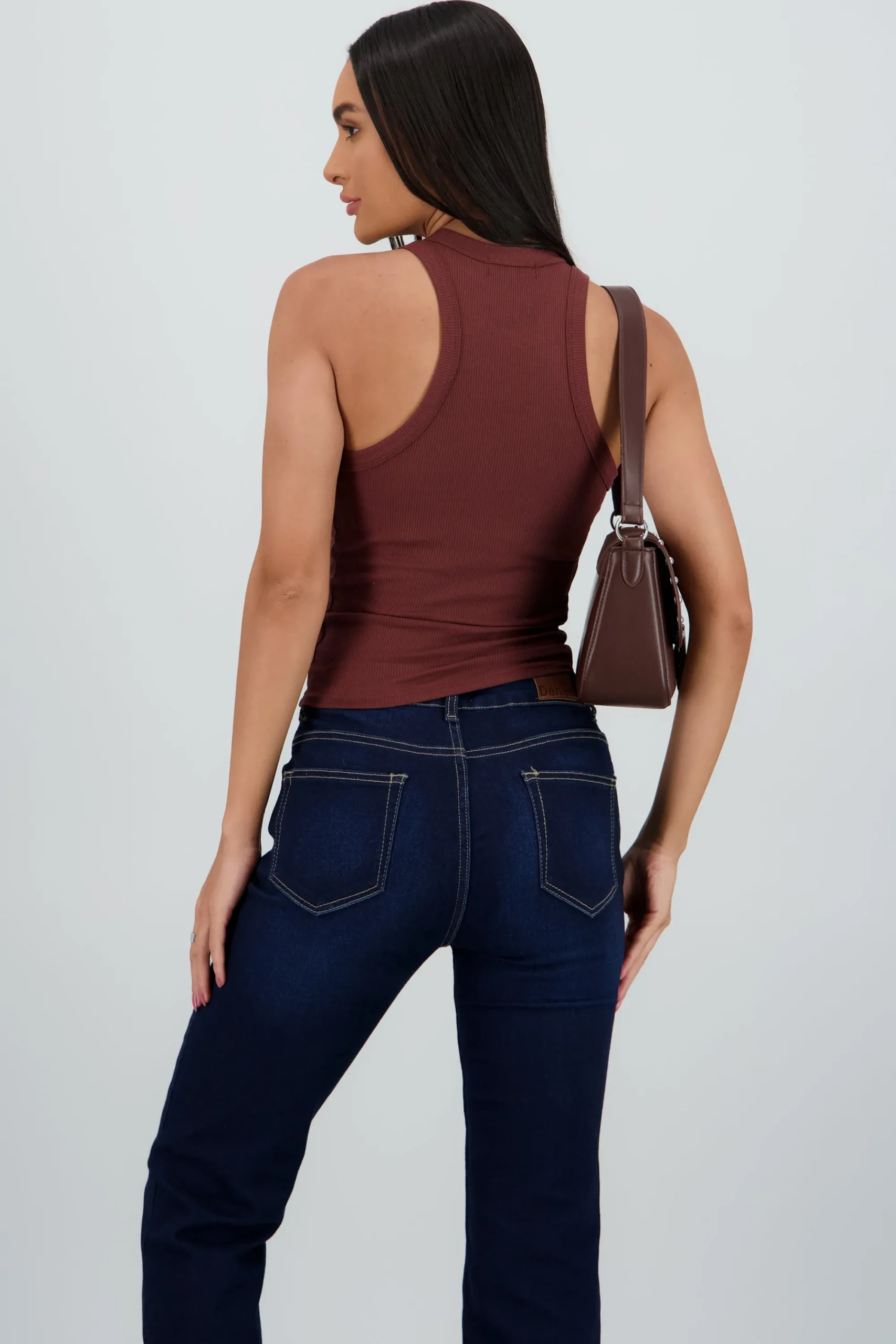 Shasa Ribbed Sleeveless Long Top