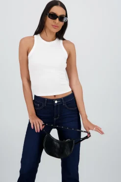 Shasa Ribbed Sleeveless Long Top
