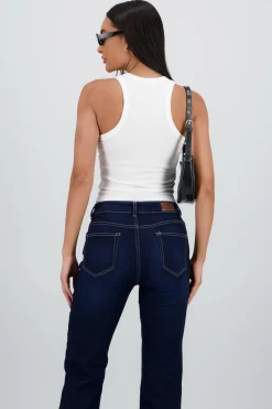 Shasa Ribbed Sleeveless Long Top