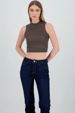 Shasa Ribbed Sleeveless Top