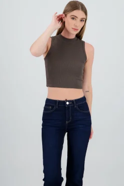 Shasa Ribbed Sleeveless Top