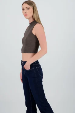 Shasa Ribbed Sleeveless Top
