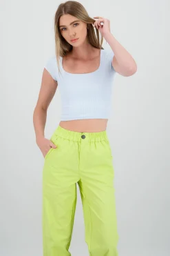Shasa Ribbed Square Neck Top