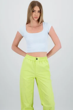 Shasa Ribbed Square Neck Top