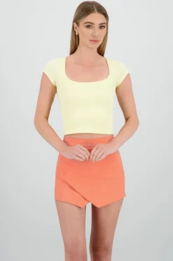 Shasa Ribbed Square Neck Top