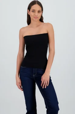 Shasa Ribbed Strapless Top