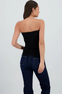 Shasa Ribbed Strapless Top