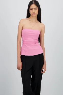 Shasa Ribbed Tube Top with Slit