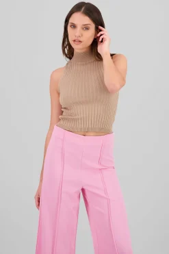 Shasa Ribbed Turtleneck Top