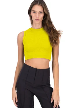 Shasa Round Neck Ribbed Top