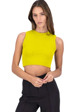 Shasa Round Neck Ribbed Top