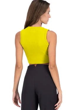 Shasa Round Neck Ribbed Top