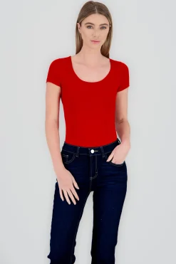 Shasa Round Neck Short Sleeve Bodysuit