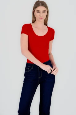 Shasa Round Neck Short Sleeve Bodysuit