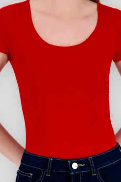 Shasa Round Neck Short Sleeve Bodysuit