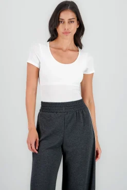 Shasa Round Neck Short Sleeve Bodysuit