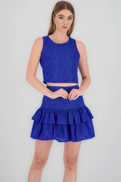 Shasa Round Neck Sleeveless Top