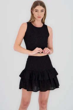 Shasa Round Neck Sleeveless Top