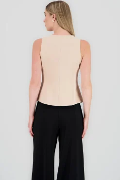 Shasa Round Neck Tarilored Vest