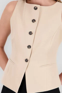 Shasa Round Neck Tarilored Vest