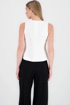 Shasa Round Neck Tarilored Vest