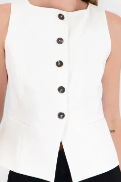 Shasa Round Neck Tarilored Vest