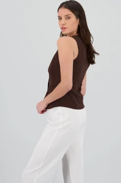 Shasa Round Neck Tarilored Vest