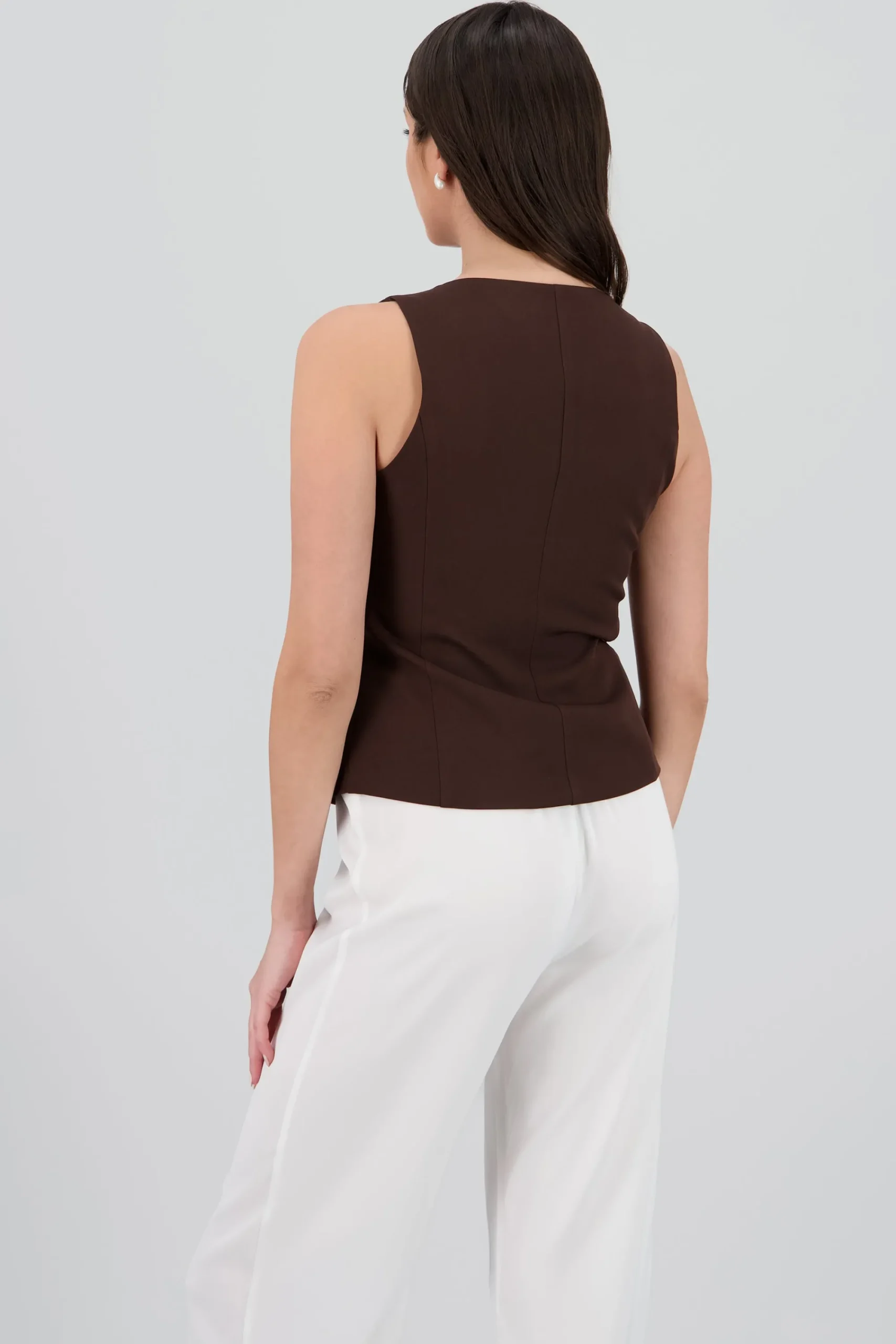 Shasa Round Neck Tarilored Vest